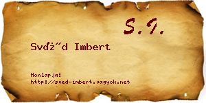 Svéd Imbert névjegykártya